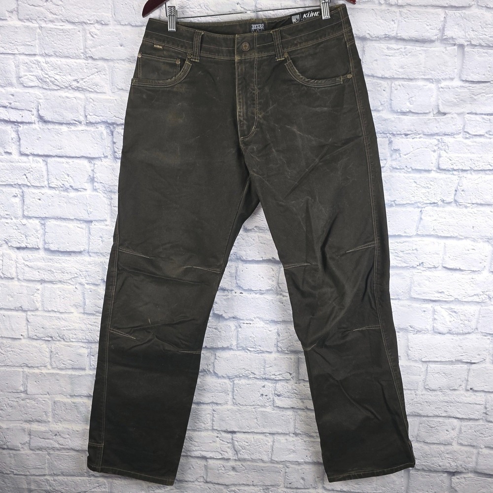Kuhl Rydr Mens Dark Brown Patina Dye Articulated Knee Euro Twill Pants Sz 32X32 - Picture 2 of 13